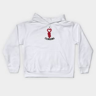 I Love Climbing Knot Kids Hoodie